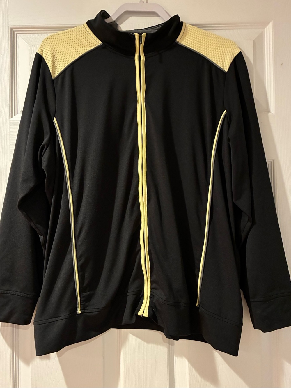 Women’s Black and Yellow Zip-Up Jacket